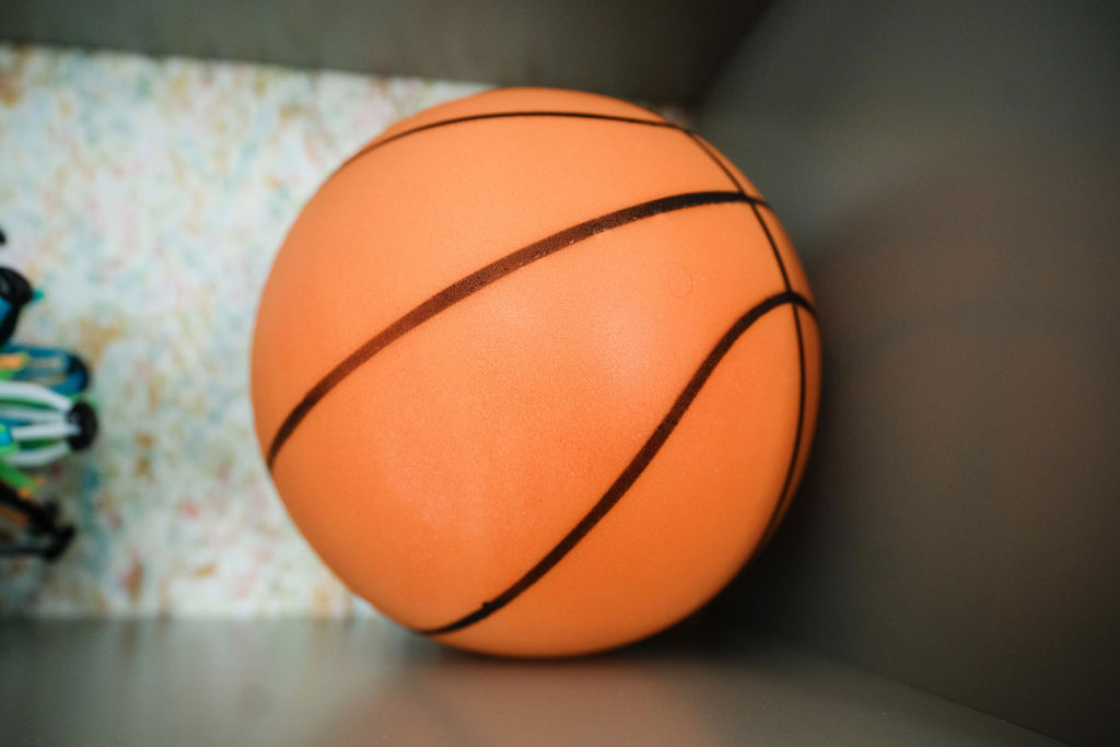 Basketball on a shelf